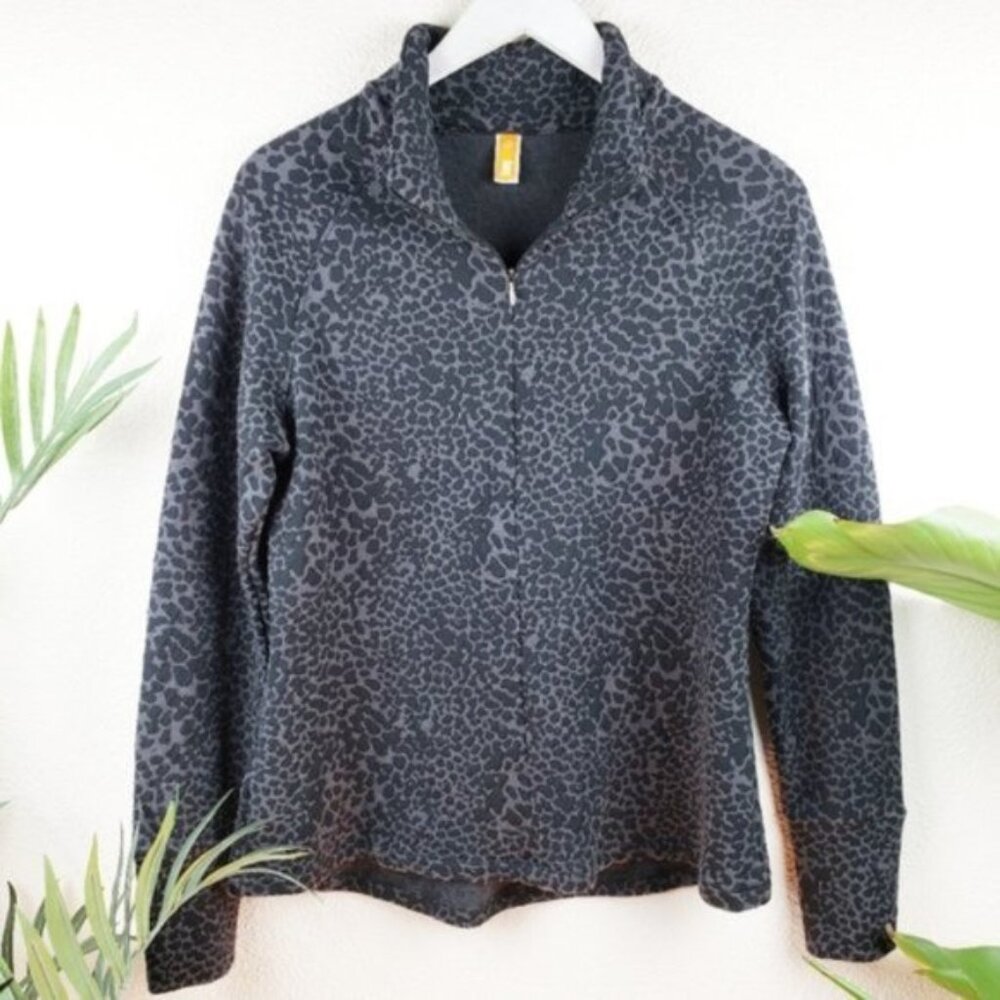 Lucy Black Leopard Sweatshirt
